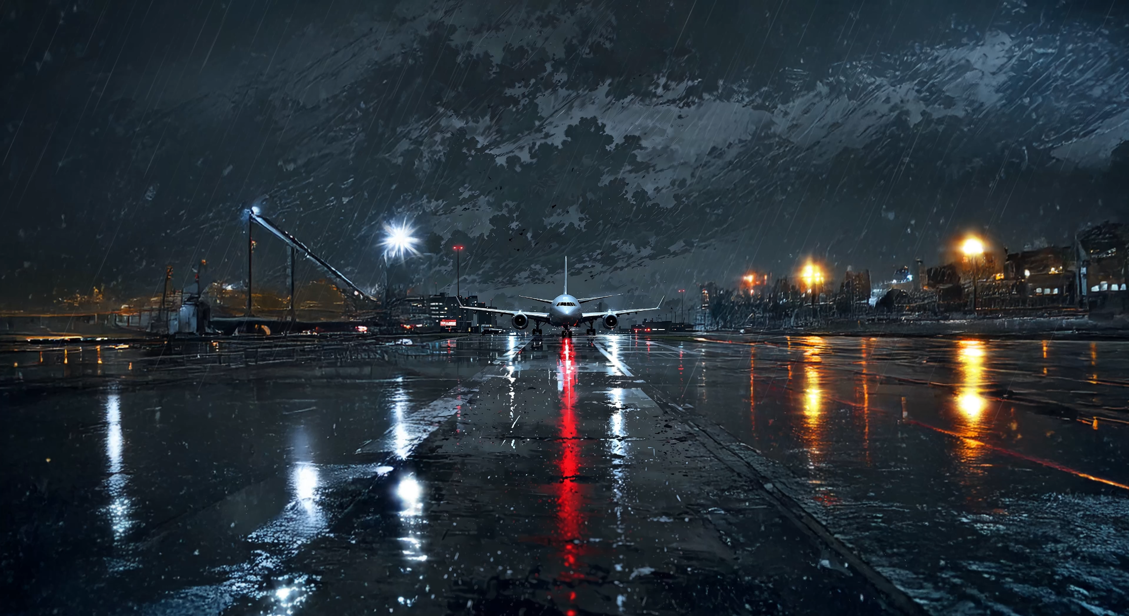 Runway at Dusk 4K Live Wallpaper