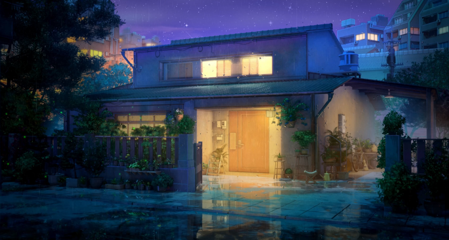 Cozy House on a Rainy Night 4K Live Wallpaper - Livewallpaper For You