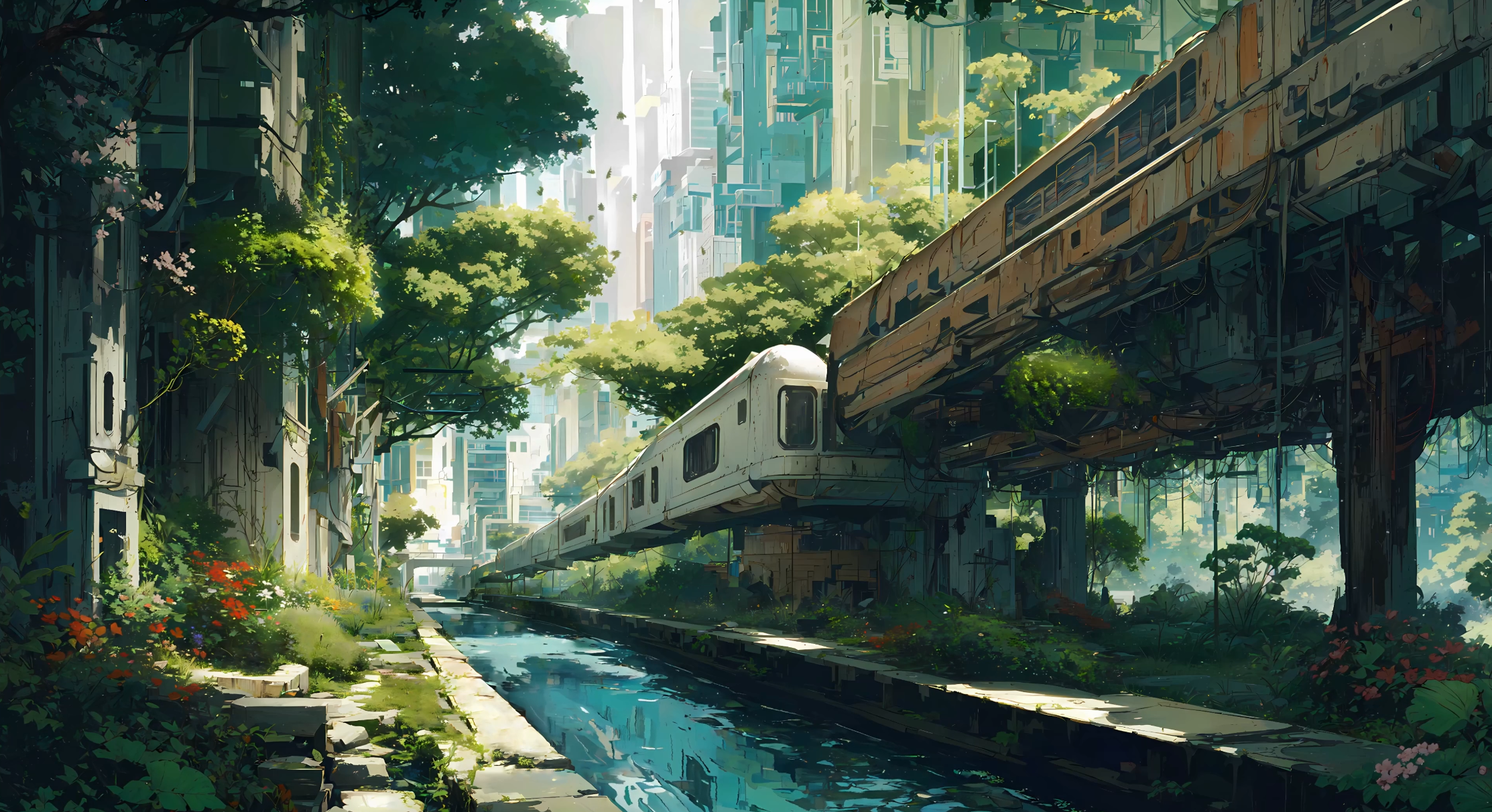 Deserted Train Stop 4K Live Wallpaper