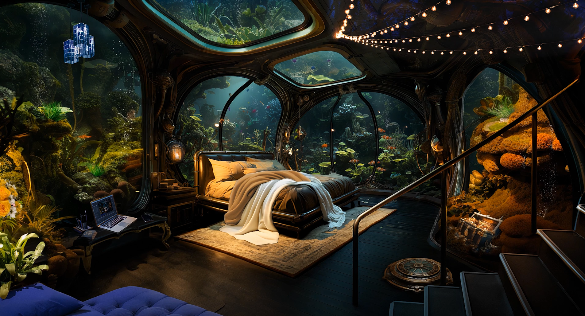 Seashell Bedroom 4K Live Wallpaper: A Relaxing Coastal Retreat