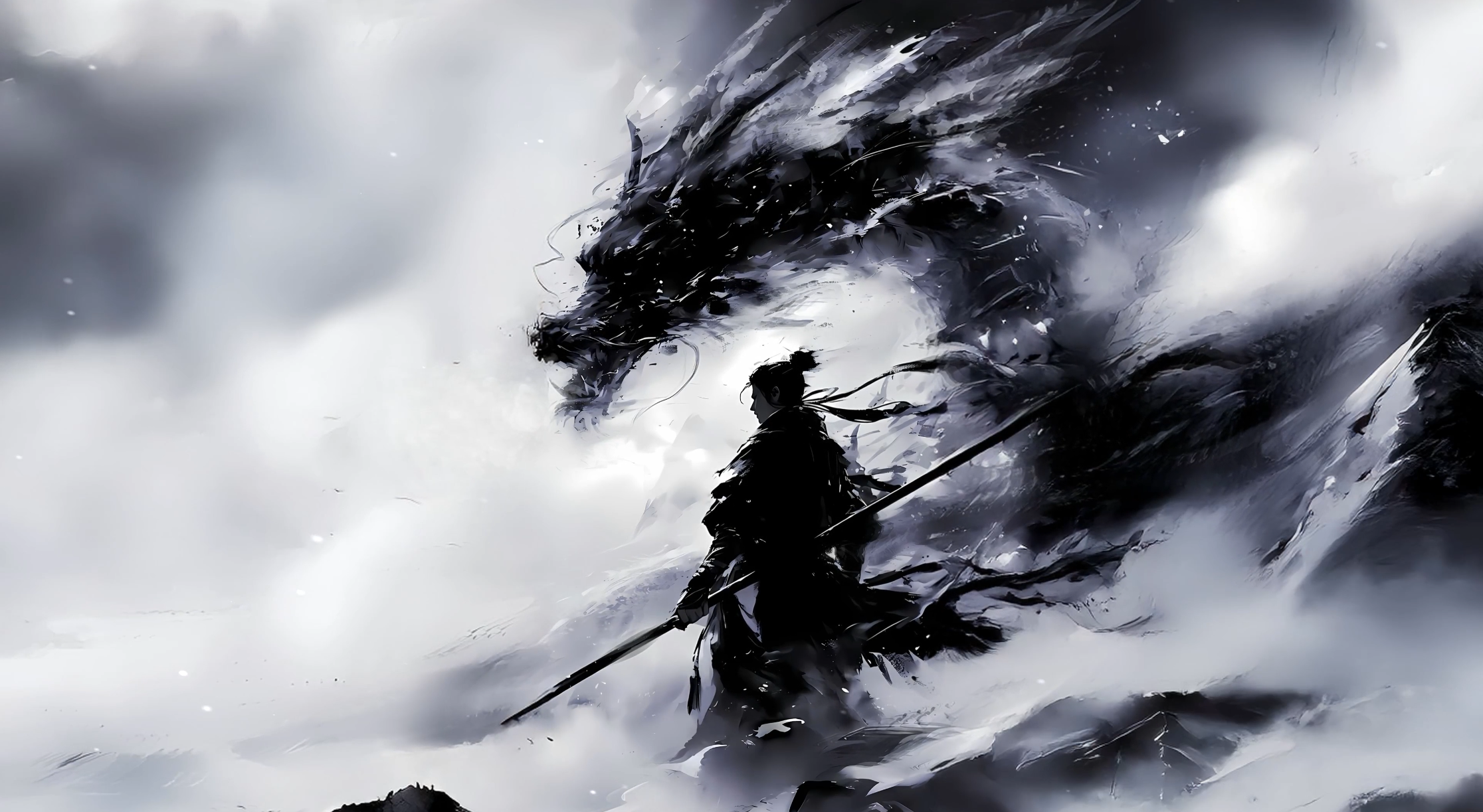 Icy Blade Dragon Warrior 4K Live Wallpaper