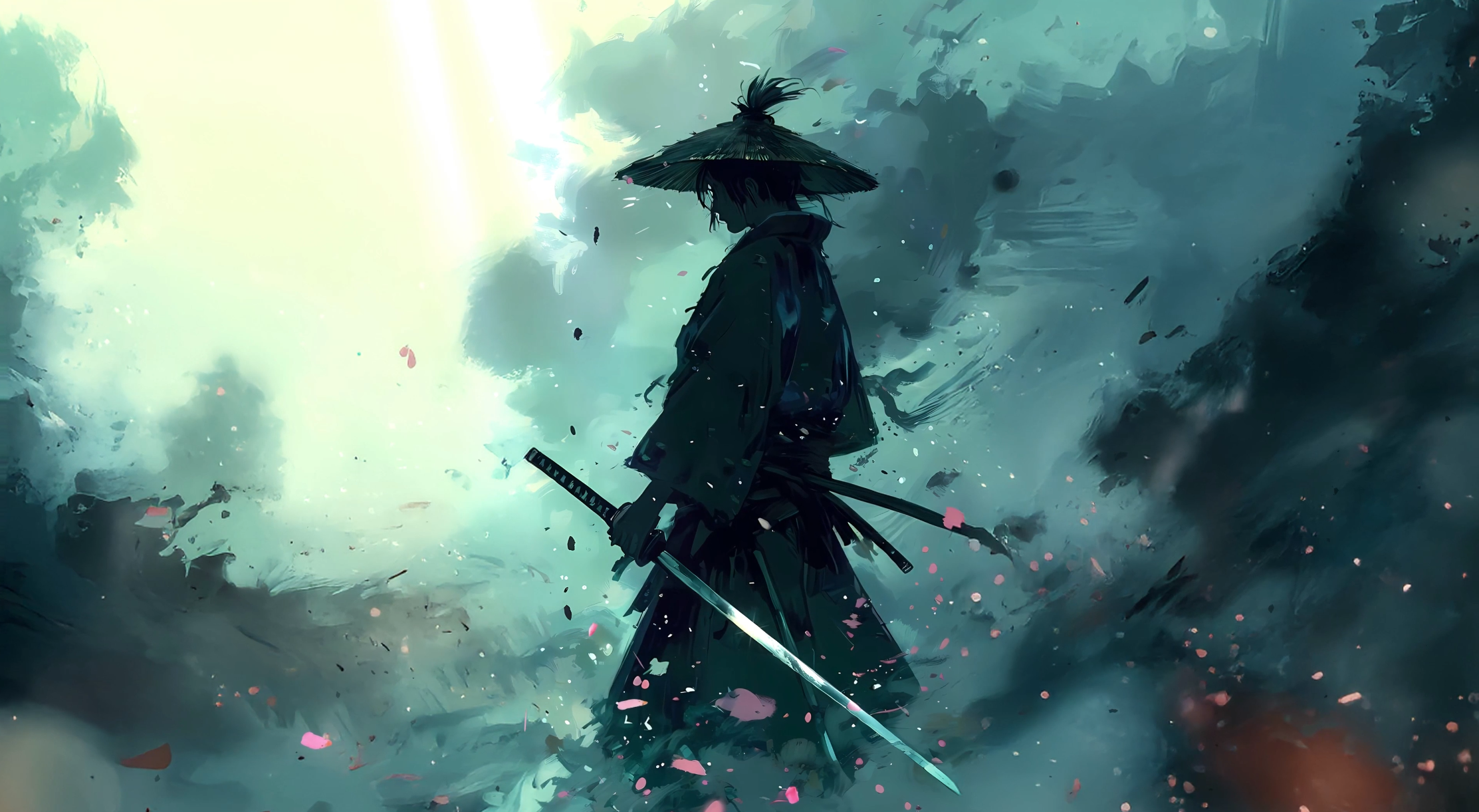 Samurai of the Sakura Breeze 4K Live Wallpaper