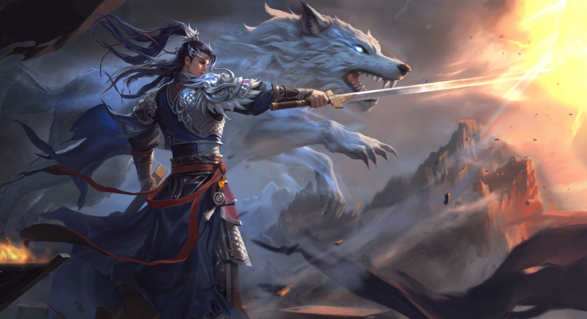 Frost Wolf Warrior 4K Live Wallpaper