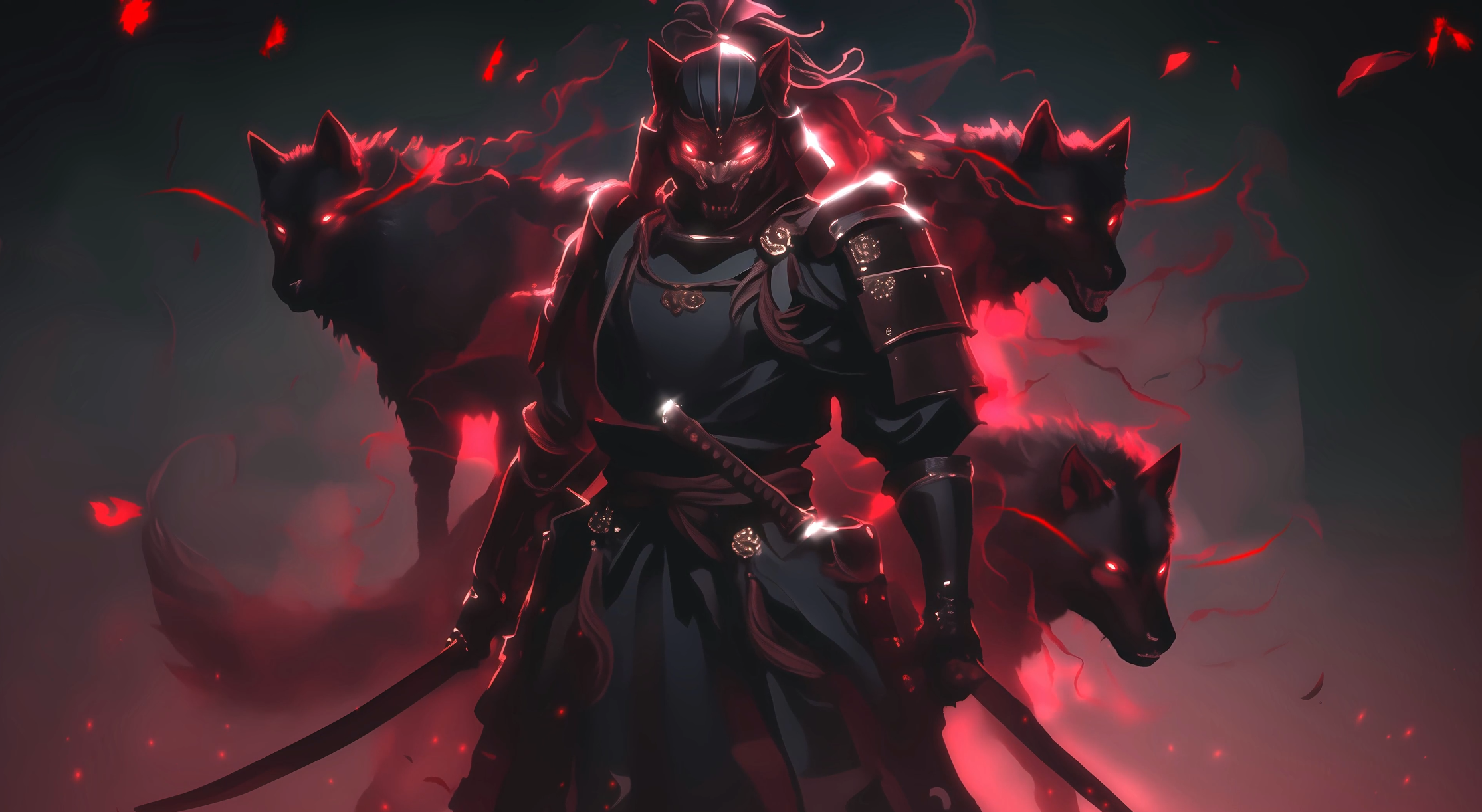 Black Fang Samurai 4K Live Wallpaper