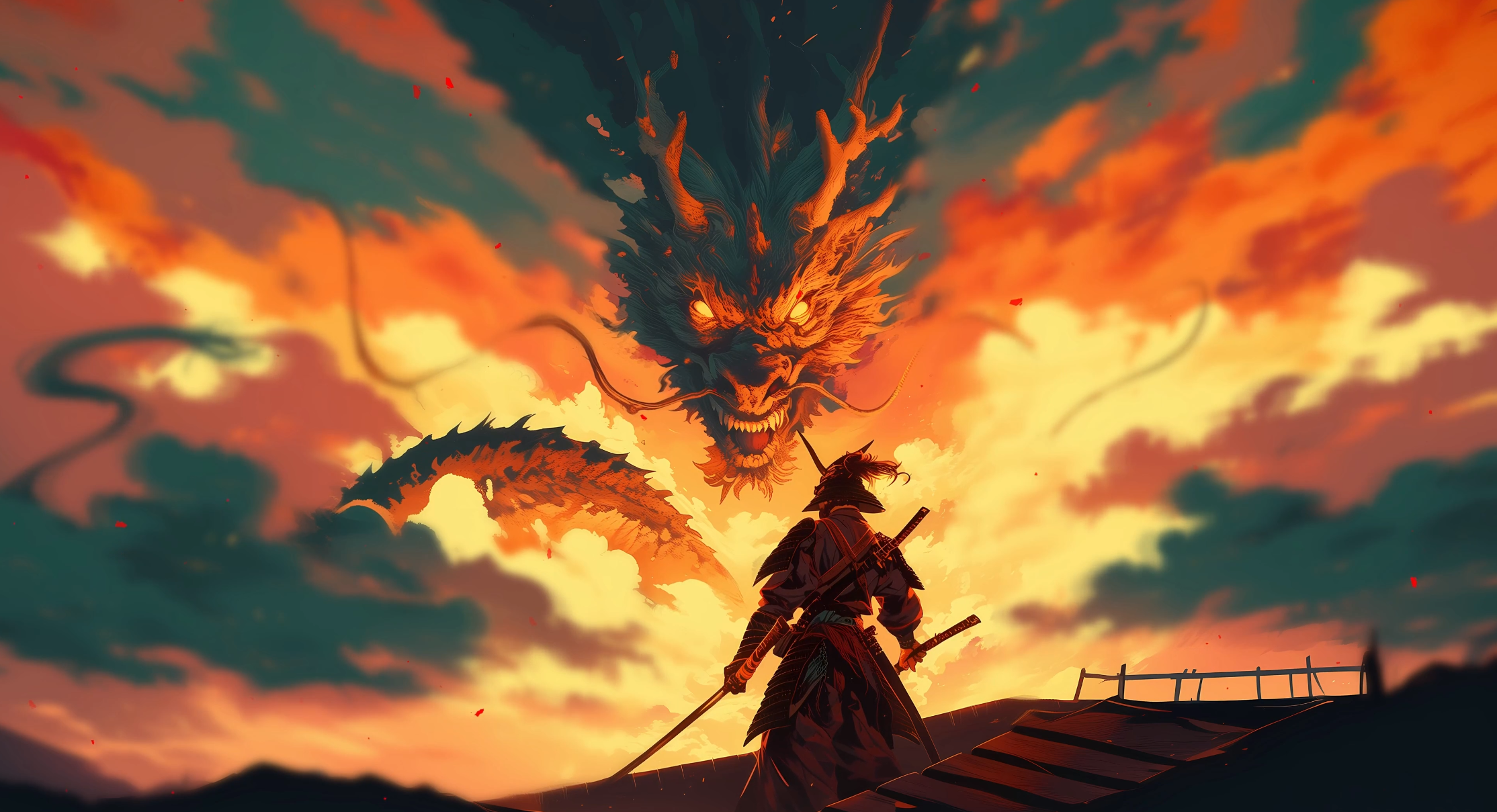 Dragon Blade Samurai 4K Live Wallpaper