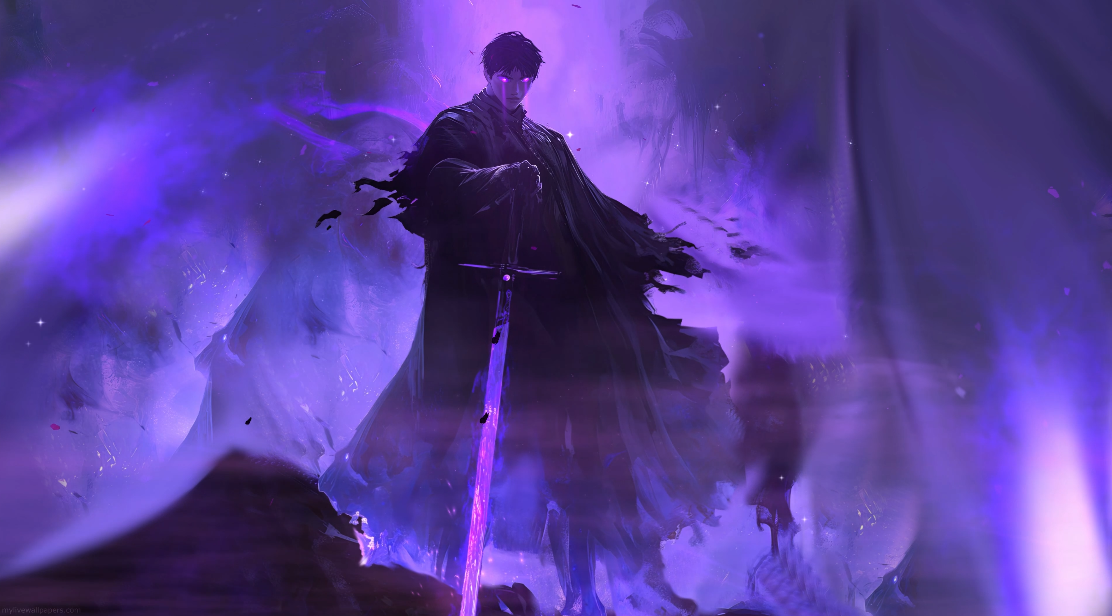 Violet Blade Knight 4K Live Wallpaper