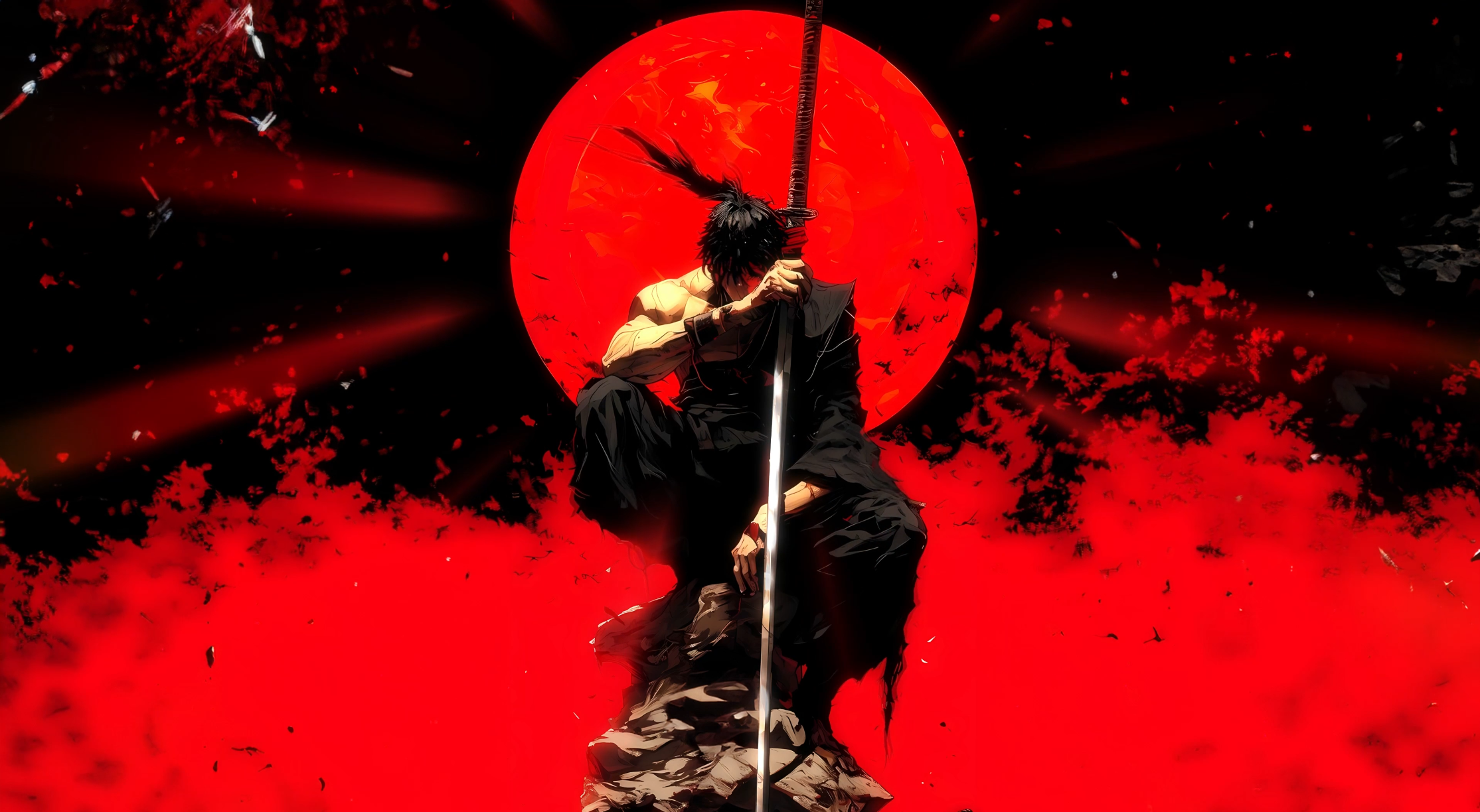 Dark Flame Ronin 4K Live Wallpaper
