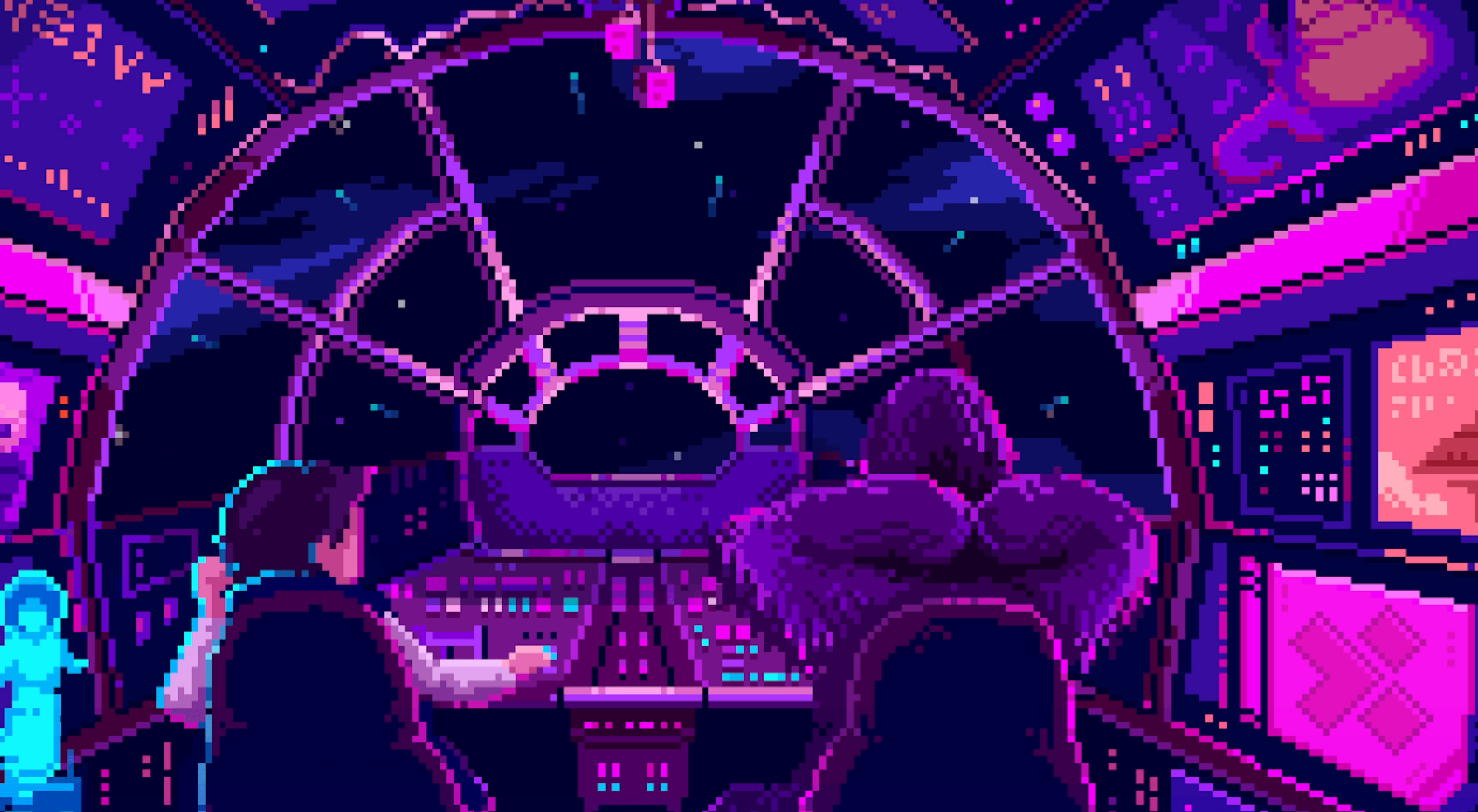 Cosmic Pixelverse 4K Live Wallpaper
