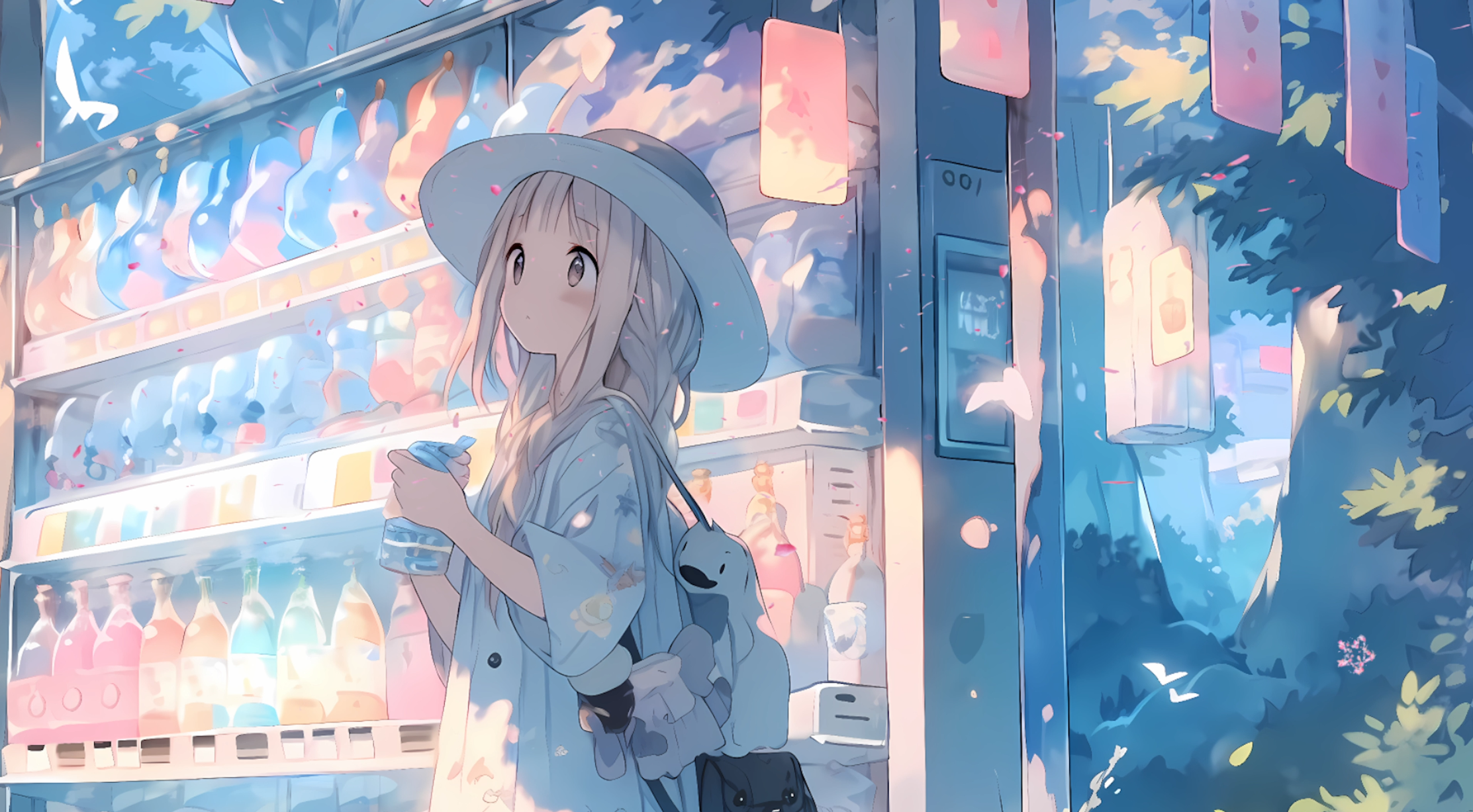 The Girl with the Hat 4K Live Wallpaper