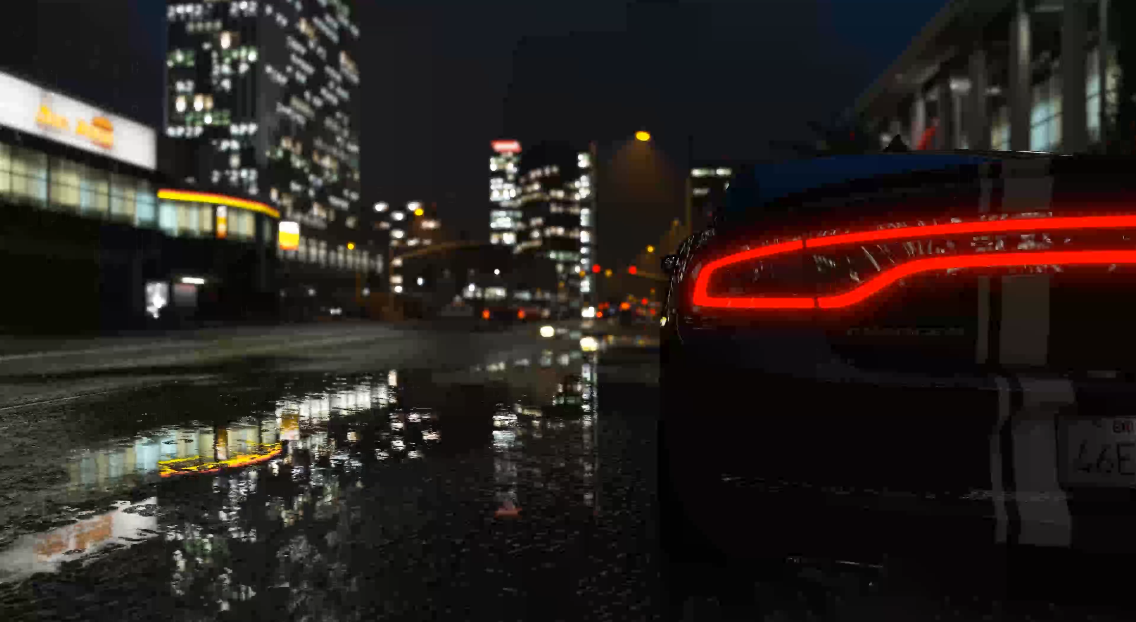 Stormy Night with Dodge Charger 4K Live Wallpaper