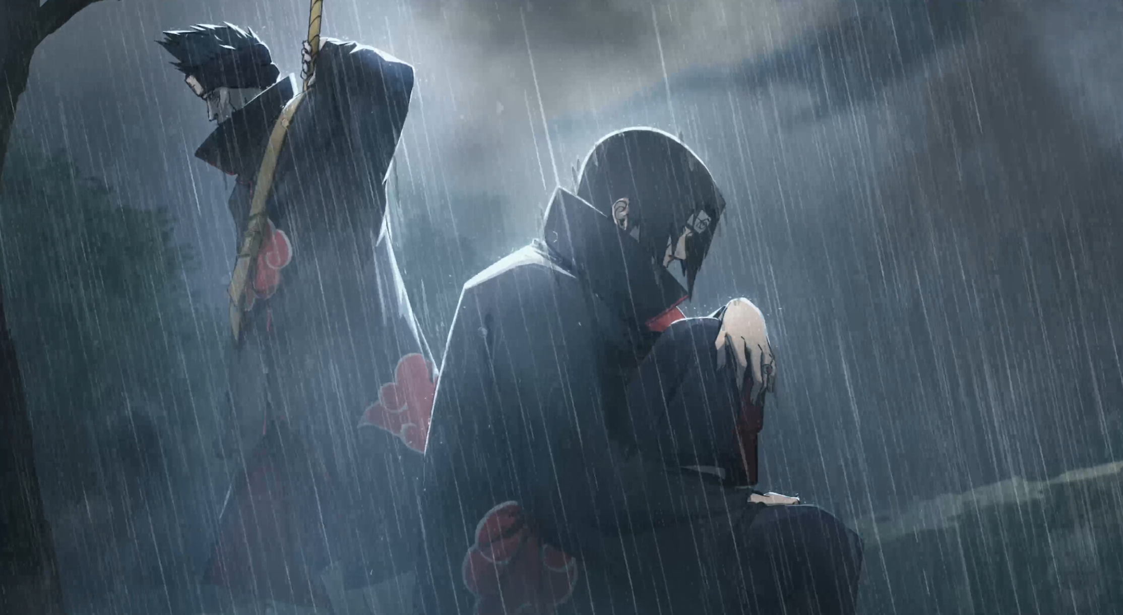 Rainy Night with Itachi and Kisame 4K Live Wallpaper