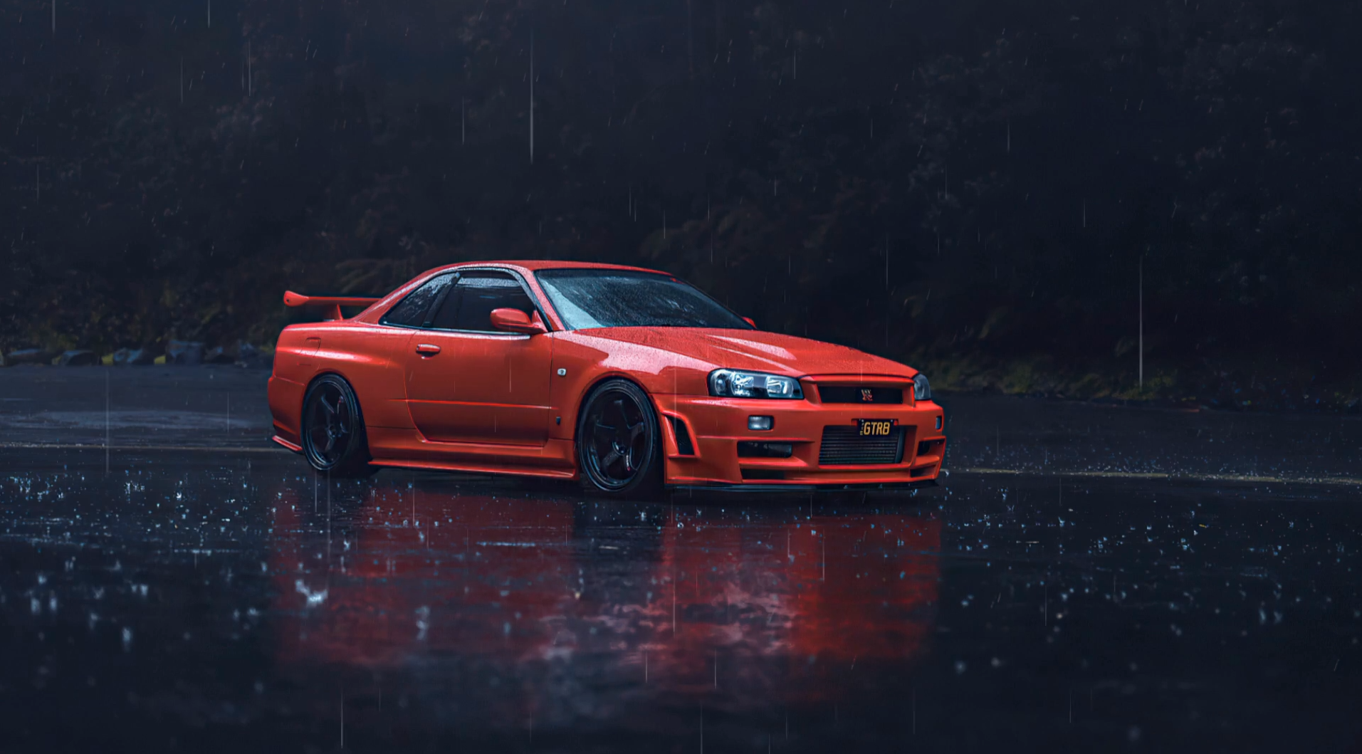 Nissan Under Grey Rain FHD Live Wallpaper