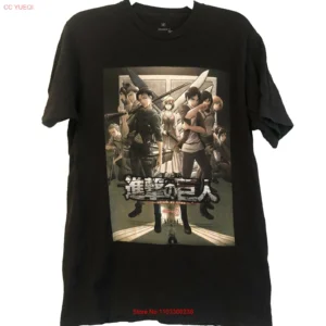 Attack on Titan Season 3 Anime Manga Black Graphic T Shirt Tee - Size Medium